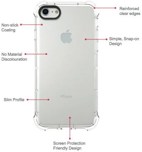 Zagg InvisibleShield Ultra Clear Case Apple iPhone 8 Transparant afbeelding 1
