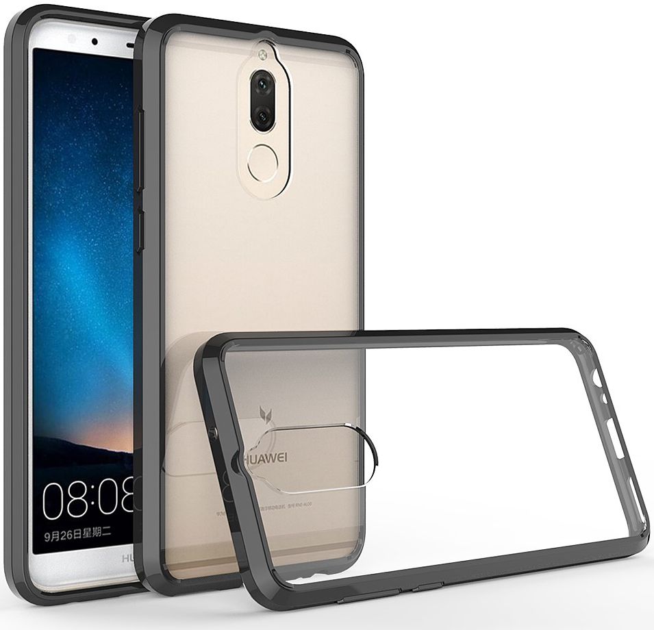 Huawei Mate 10 Lite Hoesje Armor Backcover Transparant Zwart afbeelding 1