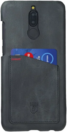 Rosso Select Huawei Mate 10 Lite Hoesje Echt Leer Back Cover Zwart afbeelding 2