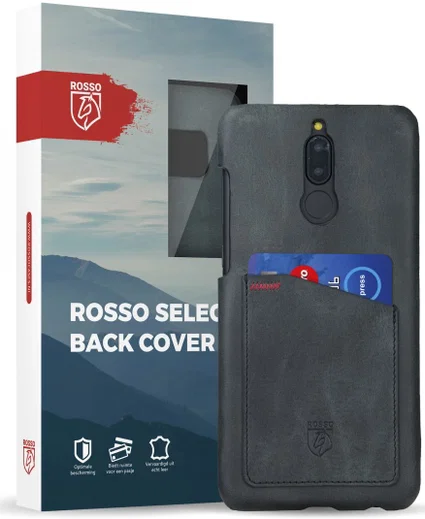 Rosso Select Huawei Mate 10 Lite Hoesje Echt Leer Back Cover Zwart afbeelding 7