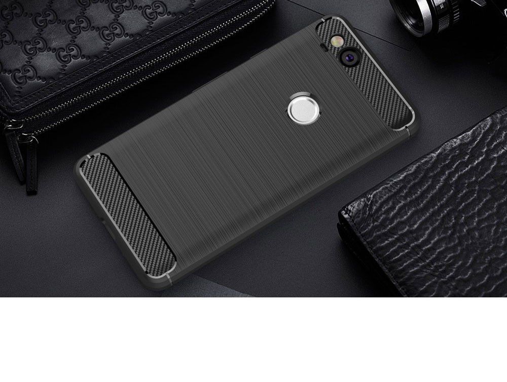Google pixel 2 Geborsteld TPU Hoesje Zwart afbeelding 11