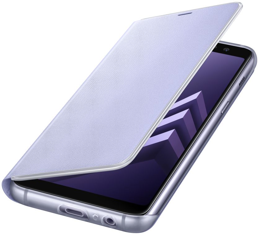 Samsung Galaxy A8 (2018) Neon Flip Cover Paars afbeelding 1