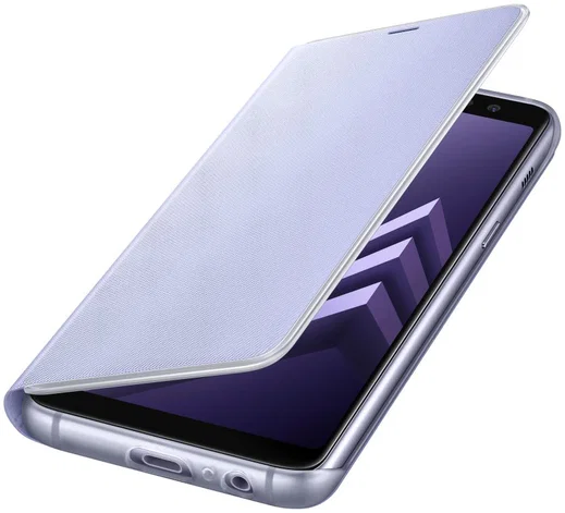Samsung Galaxy A8 (2018) Neon Flip Cover Paars afbeelding 1