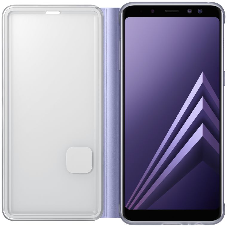 Samsung Galaxy A8 (2018) Neon Flip Cover Paars afbeelding 2