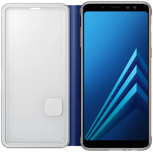 Samsung Galaxy A8 (2018) Neon Flip Cover Blauw afbeelding 2