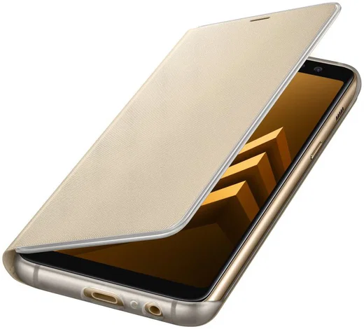 Samsung Galaxy A8 (2018) Neon Flip Cover Goud afbeelding 1