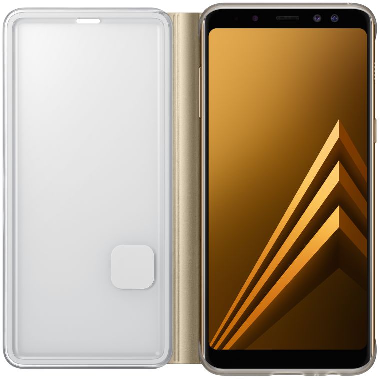 Samsung Galaxy A8 (2018) Neon Flip Cover Goud afbeelding 2
