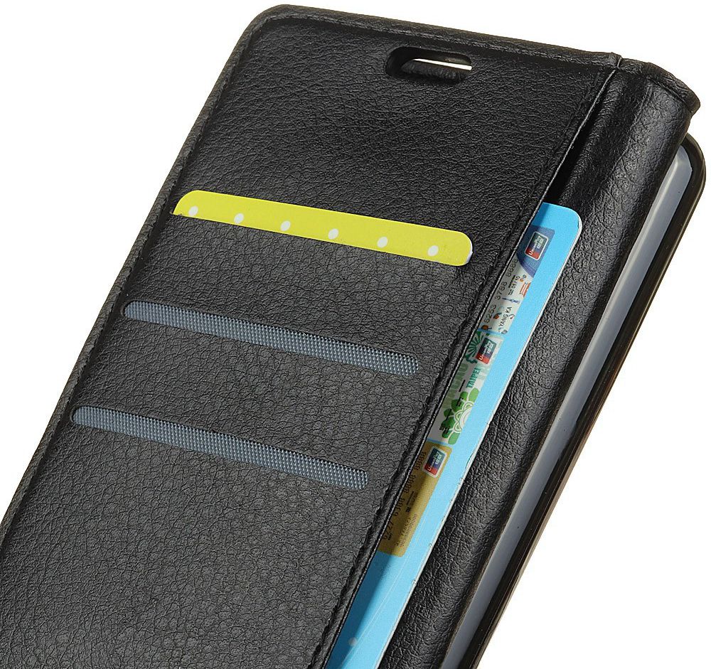 Lederen WileyFox Swift 2X hoesje met kaarthouder Zwart afbeelding 5