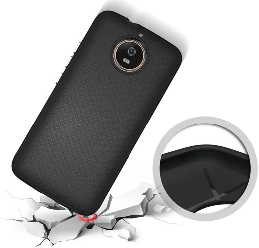 Motorola Moto G5S Hybride Hoesje Zwart afbeelding 2