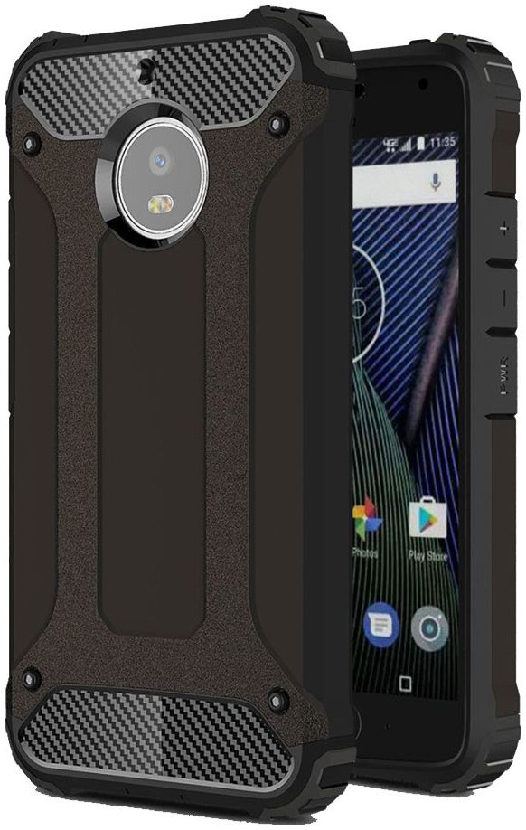 Motorola Moto G5S Stoer Hybride Hoesje Zwart afbeelding 1