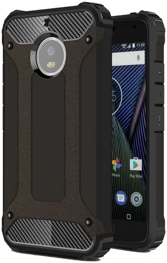 Motorola Moto G5S Stoer Hybride Hoesje Zwart afbeelding 1
