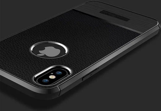 Apple iPhone X Rugged Armor Brushed TPU Hoesje Zwart afbeelding 8