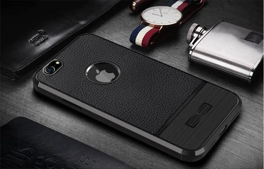 Apple iPhone 6S / 6 Rugged Armor Brushed TPU Hoesje Zwart afbeelding 9