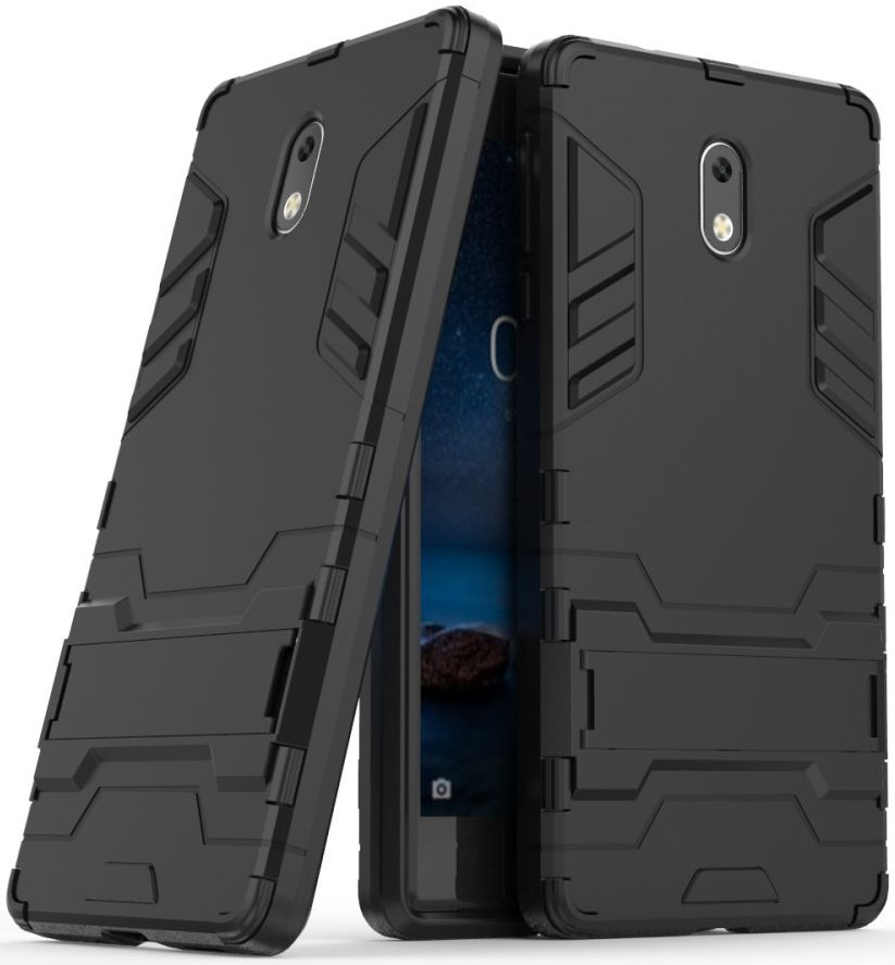 Nokia 3 Hybride Hoesje Zwart afbeelding 1