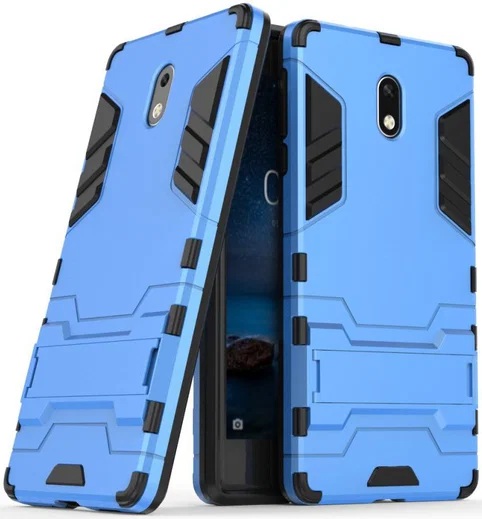 Nokia 3 Hybride Hoesje Blauw afbeelding 1