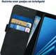 Rosso Deluxe Samsung Galaxy A8 (2018) Hoesje Echt Leer Book Case Zwart afbeelding 5