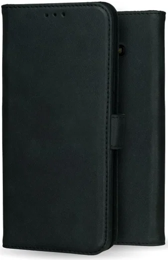 Rosso Deluxe Samsung Galaxy A8 (2018) Hoesje Echt Leer Book Case Zwart afbeelding 9