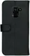 Rosso Deluxe Samsung Galaxy A8 (2018) Hoesje Echt Leer Book Case Zwart afbeelding 10