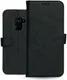 Rosso Deluxe Samsung Galaxy A8 (2018) Hoesje Echt Leer Book Case Zwart afbeelding 12