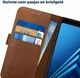 Rosso Deluxe Samsung Galaxy A8 (2018) Hoesje Echt Leer Book Case Bruin afbeelding 5