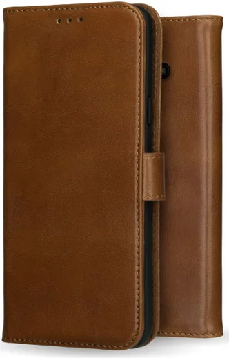 Rosso Deluxe Samsung Galaxy A8 (2018) Hoesje Echt Leer Book Case Bruin afbeelding 10