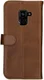 Rosso Deluxe Samsung Galaxy A8 (2018) Hoesje Echt Leer Book Case Bruin afbeelding 11