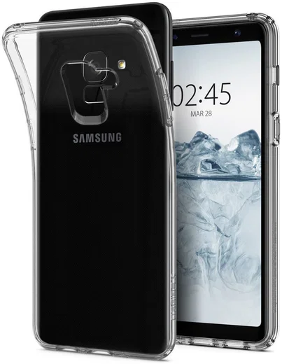 Spigen Liquid Crystal Samsung Galaxy A8 (2018) Hoesje Crystal Clear afbeelding 2