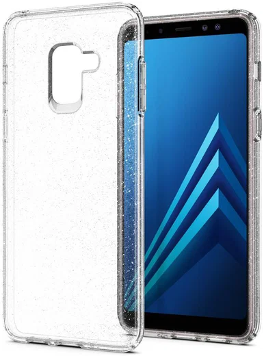 Spigen Liquid Crystal Glitter Samsung Galaxy A8 (2018) Hoesje Transpar afbeelding 2