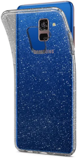 Spigen Liquid Crystal Glitter Samsung Galaxy A8 (2018) Hoesje Transpar afbeelding 3