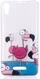 Wiko Lenny 4 Transparant TPU Hoesje met Flamingo Opdruk afbeelding 1