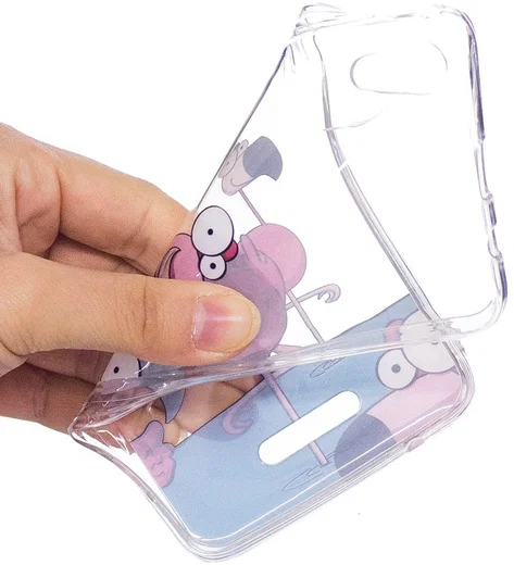 Wiko Lenny 4 Transparant TPU Hoesje met Flamingo Opdruk afbeelding 4