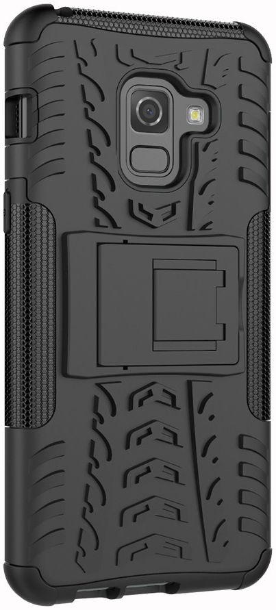 Samsung Galaxy A8 (2018) Hybride Kickstand Hoesje Zwart afbeelding 3