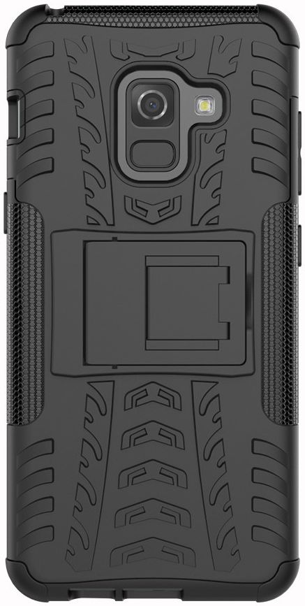 Samsung Galaxy A8 (2018) Hybride Kickstand Hoesje Zwart afbeelding 5