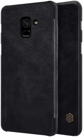 Nillkin Qin Series Flip Hoesje Samsung Galaxy A8 (2018) Zwart afbeelding 1