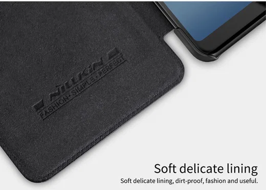 Nillkin Qin Series Flip Hoesje Samsung Galaxy A8 (2018) Zwart afbeelding 10