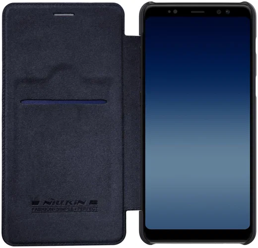 Nillkin Qin Series Flip Hoesje Samsung Galaxy A8 (2018) Zwart afbeelding 2