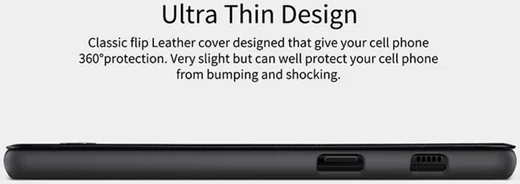 Nillkin Qin Series Flip Hoesje Samsung Galaxy A8 (2018) Zwart afbeelding 9