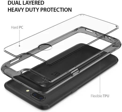 Ringke Fusion OnePlus 5T Hoesje Smoke Black afbeelding 3