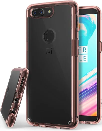 Ringke Fusion OnePlus 5T Hoesje Rose Gold afbeelding 1