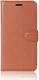 Alcatel U5 4G Portemonnee Hoesje met Lychee Textuur Bruin afbeelding 2
