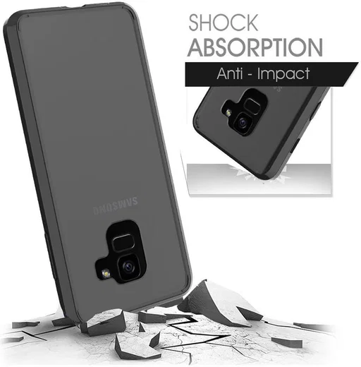Samsung Galaxy A8 (2018) Hoesje Armor Backcover Zwart afbeelding 4