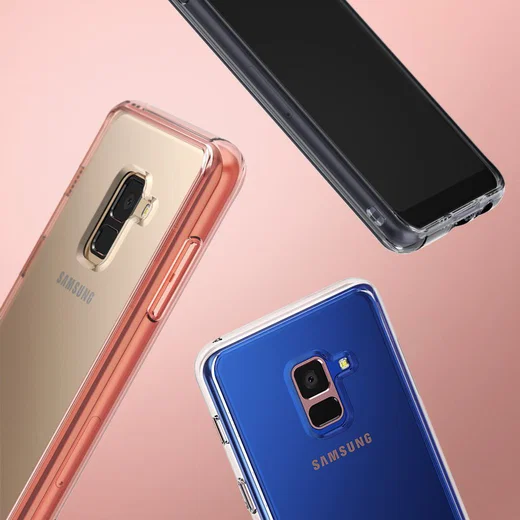 Ringke Fusion Samsung Galaxy A8 2018 Hoesje Doorzichtig Rose Gold afbeelding 8