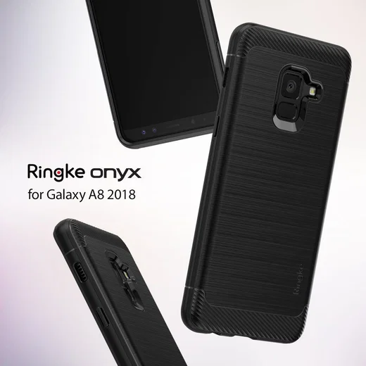 Ringke Onyx Samsung Galaxy A8 2018 Rugged Hoesje Zwart afbeelding 2