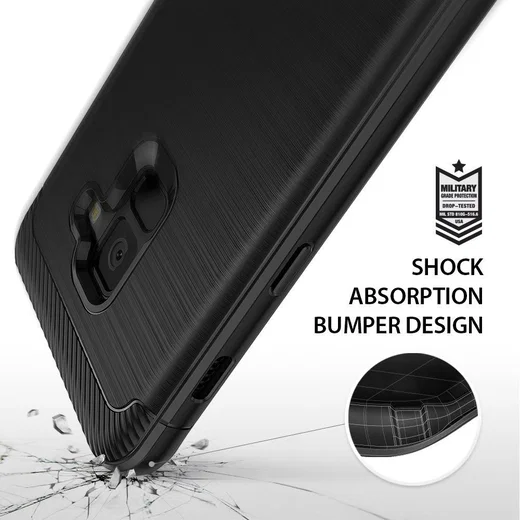 Ringke Onyx Samsung Galaxy A8 2018 Rugged Hoesje Zwart afbeelding 4