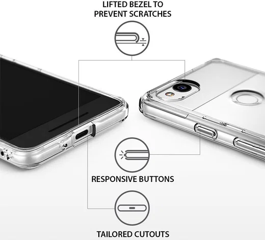 Ringke Fusion Google Pixel 2 Hoesje Transparant afbeelding 4