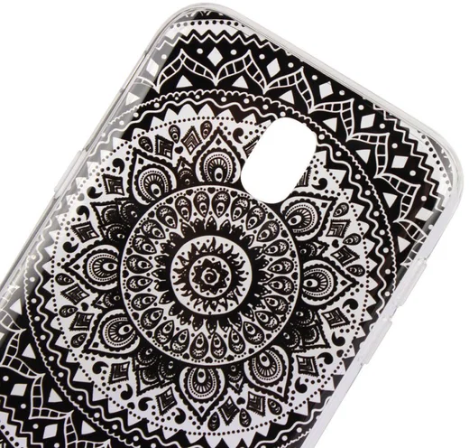 Samsung Galaxy J7 (2017) TPU Hoesje met Mandala Opdruk Zwart afbeelding 3