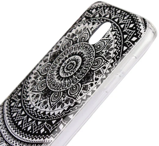 Samsung Galaxy J7 (2017) TPU Hoesje met Mandala Opdruk Zwart afbeelding 4