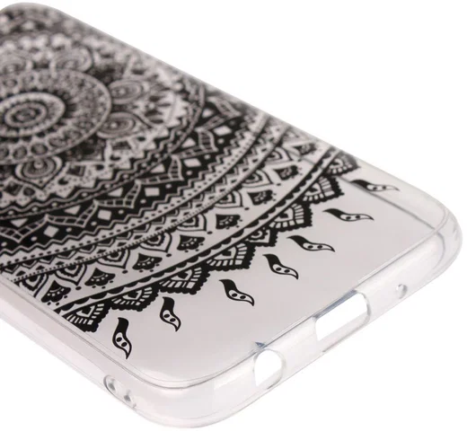 Samsung Galaxy J7 (2017) TPU Hoesje met Mandala Opdruk Zwart afbeelding 6
