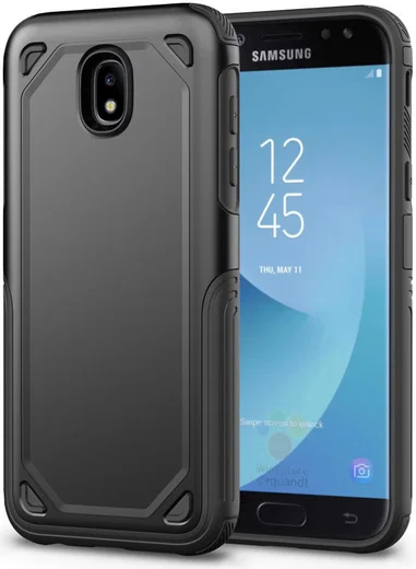 Samsung Galaxy J5 (2017) Stevig Hybride Hoesje Zwart afbeelding 1