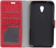 Alcatel U5 HD Portemonnee Hoesje Krokodil Structuur Rood afbeelding 2